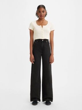 RIBCAGE WIDE LEG LIGHTWEIGHT WOMEN'S JEANS